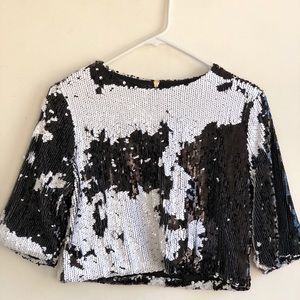 SEQUINS CROP TOP